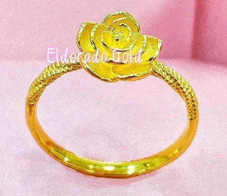 

Золотые кольца Eldorado Gold 24k из чистого золота 999 пробы, настоящие золотые кольца для женщин, обручальные кольца.