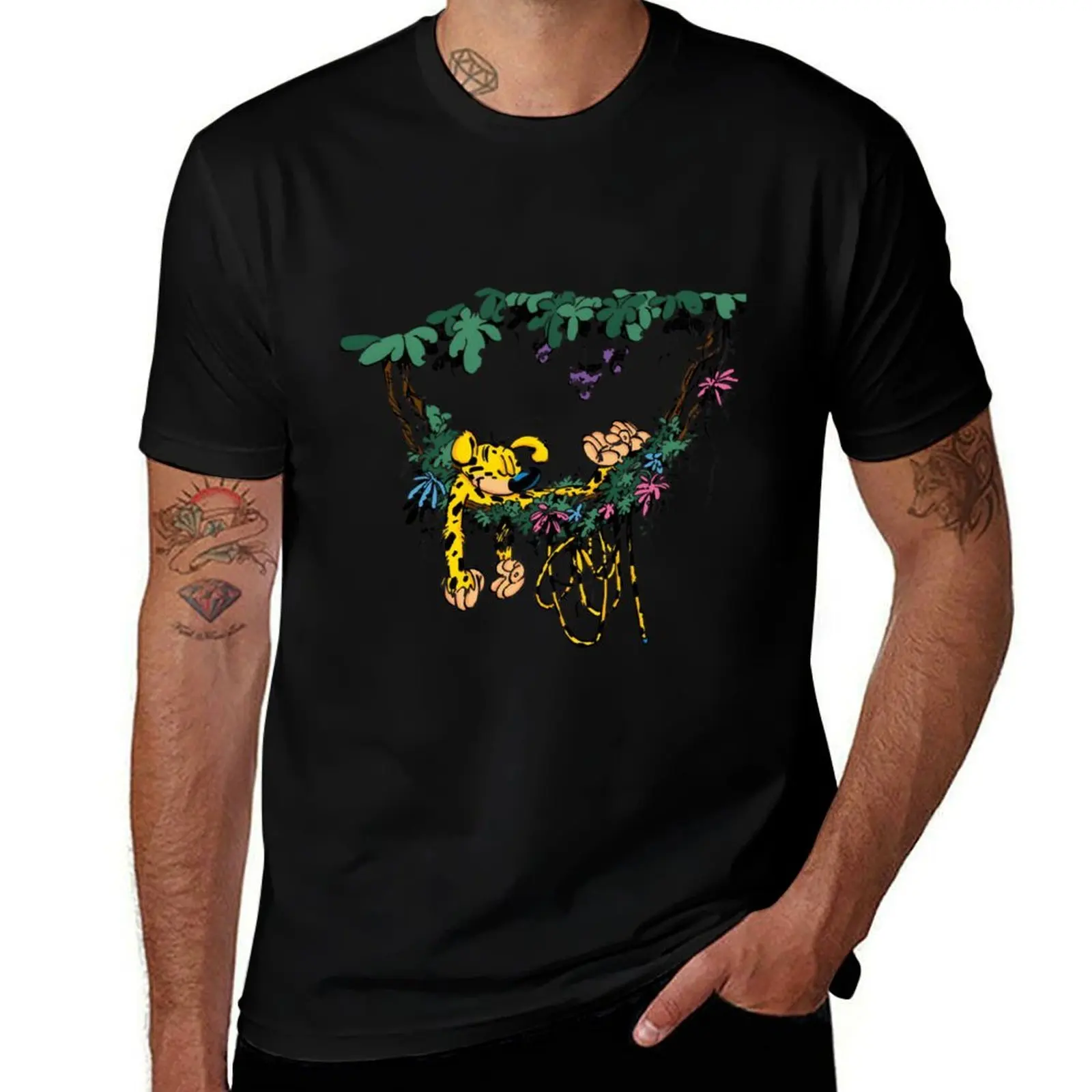 Marsupilami in hammock \t \t\t T-Shirt Urban Casual Loose Fit Tee
