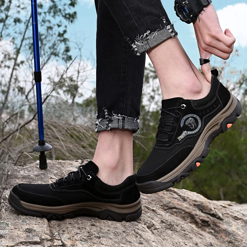 

Men's Outdoor Leisure Shoes Mountaineering Fashion Sports Shoes Anti Slip Lightweight Shoes Comfortable Men Sneakers 2026 New