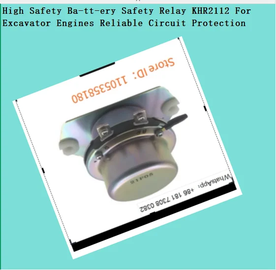 High Safety Ba-tt-ery Safety Relay KHR2112 For Excavator Engines Reliable Circuit Protection