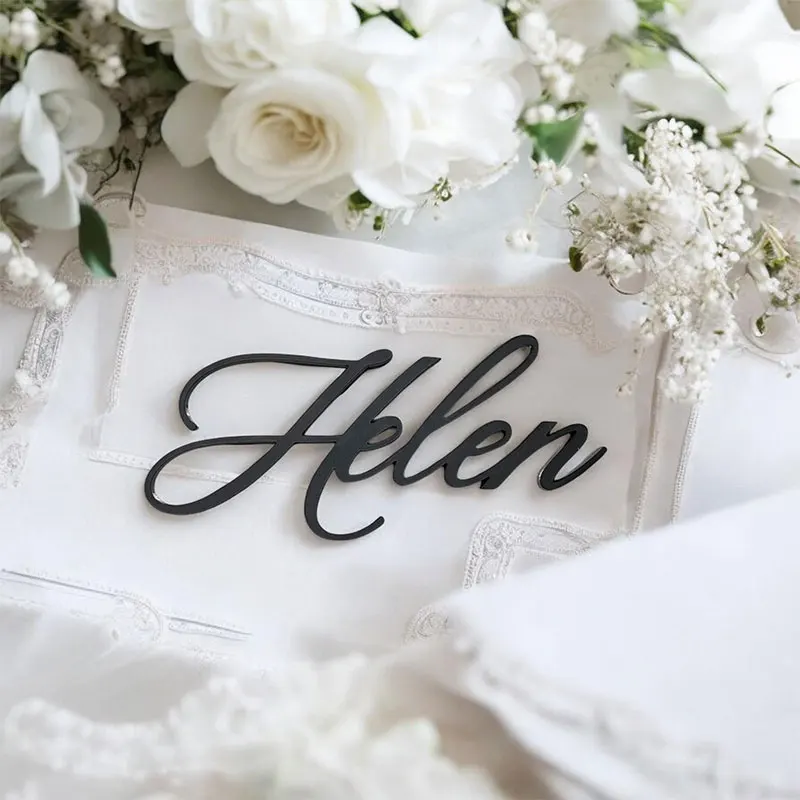 

Personalized Wedding Party Table Name Place Cards Custom Acrylic Name for Bridesmaid Boxes Wedding Signs & Gift Tags （Tags Only）