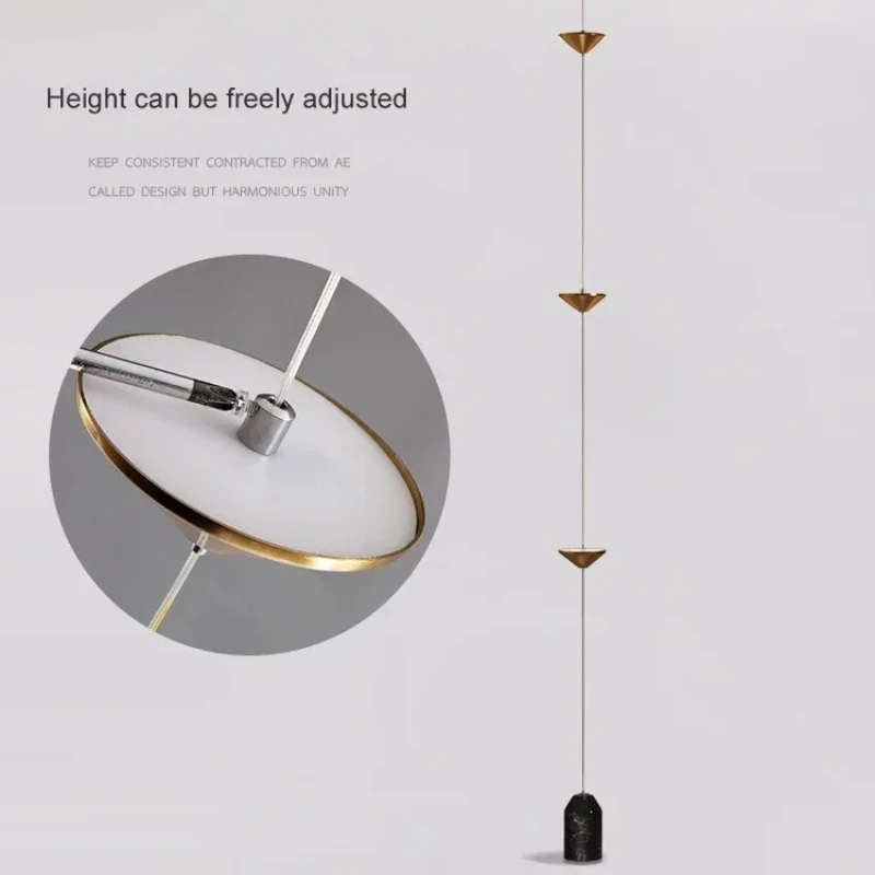 Modern Minimalist Living Room Hallway Wall Floor Lamp Cone Desigh Art Decorative Hanging Cable Floor Lamp Bedroom Indoor Decor