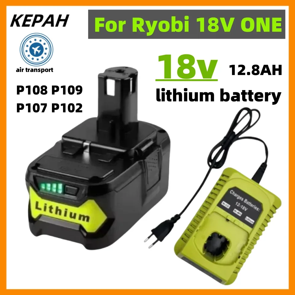 12800mAH For RYOBI P108 18V One+ Plus Battery 18 Volt Lithium-Ion Power Tools P104 P107 RB18L50 RB18L20 P108 ryobi lithium