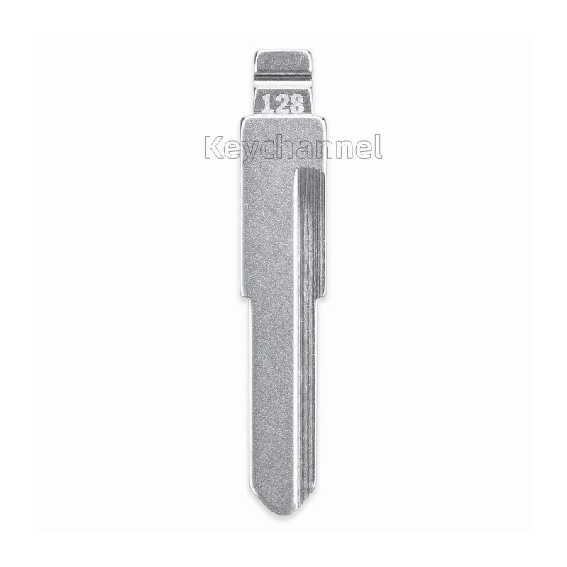 keychannel 10pcs/lot 128# Metal Car Key Blank Chinese Car Key Blade Flip Remote Blade Head for BAIC  Locksmith Tool