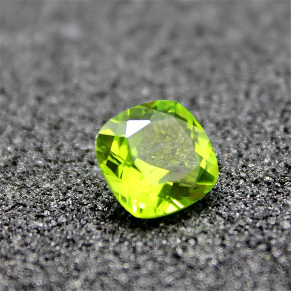 Joanlyn Peridot Square Faceted Gemstone Cushion Cut Peridot Gem Multiple Sizes to Choose C05G