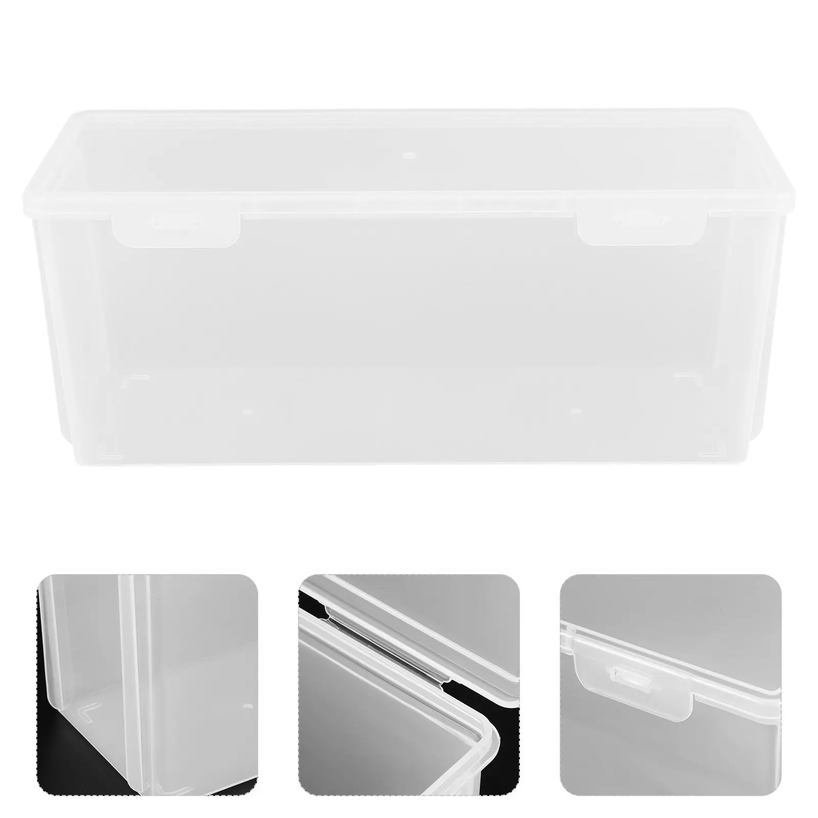 

Plastic Bread Container Large Capacity Fridge Food Box for Sandwiches Pastries Snacks Kitchen Storage Holder Reusable