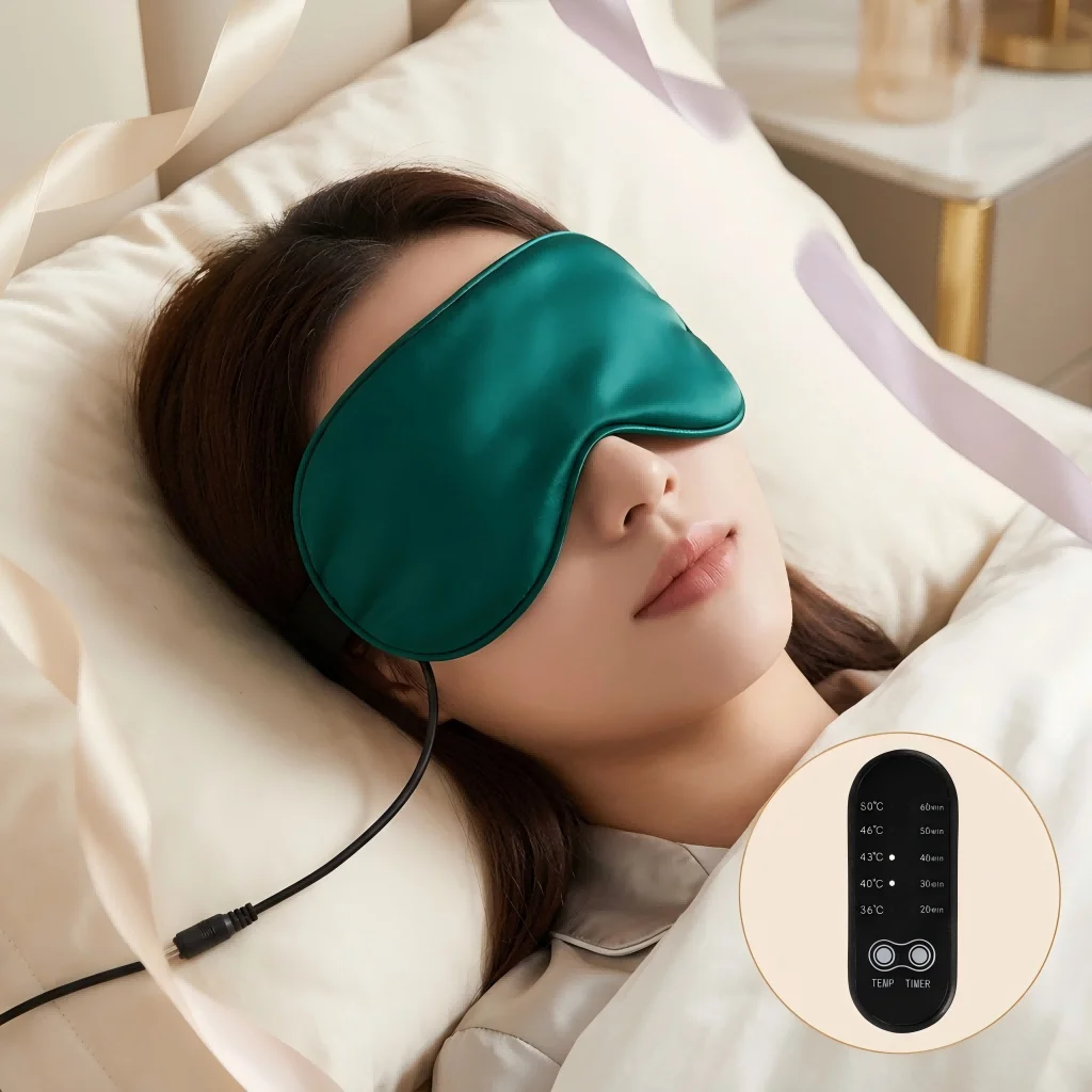Smooth Comfortable Sleep Blackout Eye Mask With Breathability Blackout Function Constant Temperature Heating And Fatigue Relief