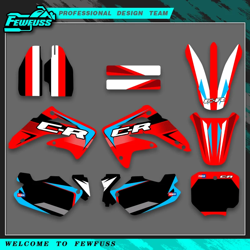 

Fewfuss графические наклейки наклейки мотоцикл фон индивидуальный номер для HONDA CR85 2003 2004 2005-2012