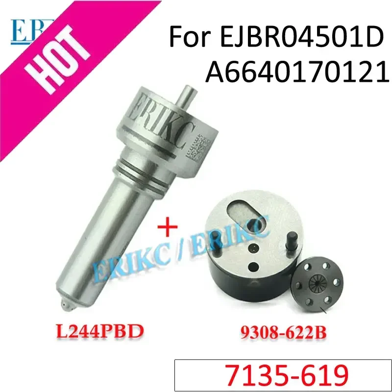 

EJBR04501D Diesel Injector Repair Kits 7135-619 Nozzle L244PRD L244PBD Valve 9308-622B for Delphi Ssangyong A6640170121 Sprayer