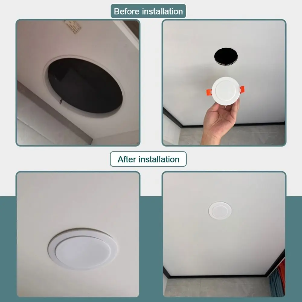 Durable Plastic Wall Hole Cover Round Snap-on Reserved Drill Hole Cap Various Size Air Conditioning Hole Cover