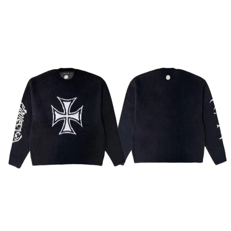 Suéter negro West Coast Choppers Project G/R para hombre y mujer, sudaderas de punto con cuello redondo de la mejor calidad