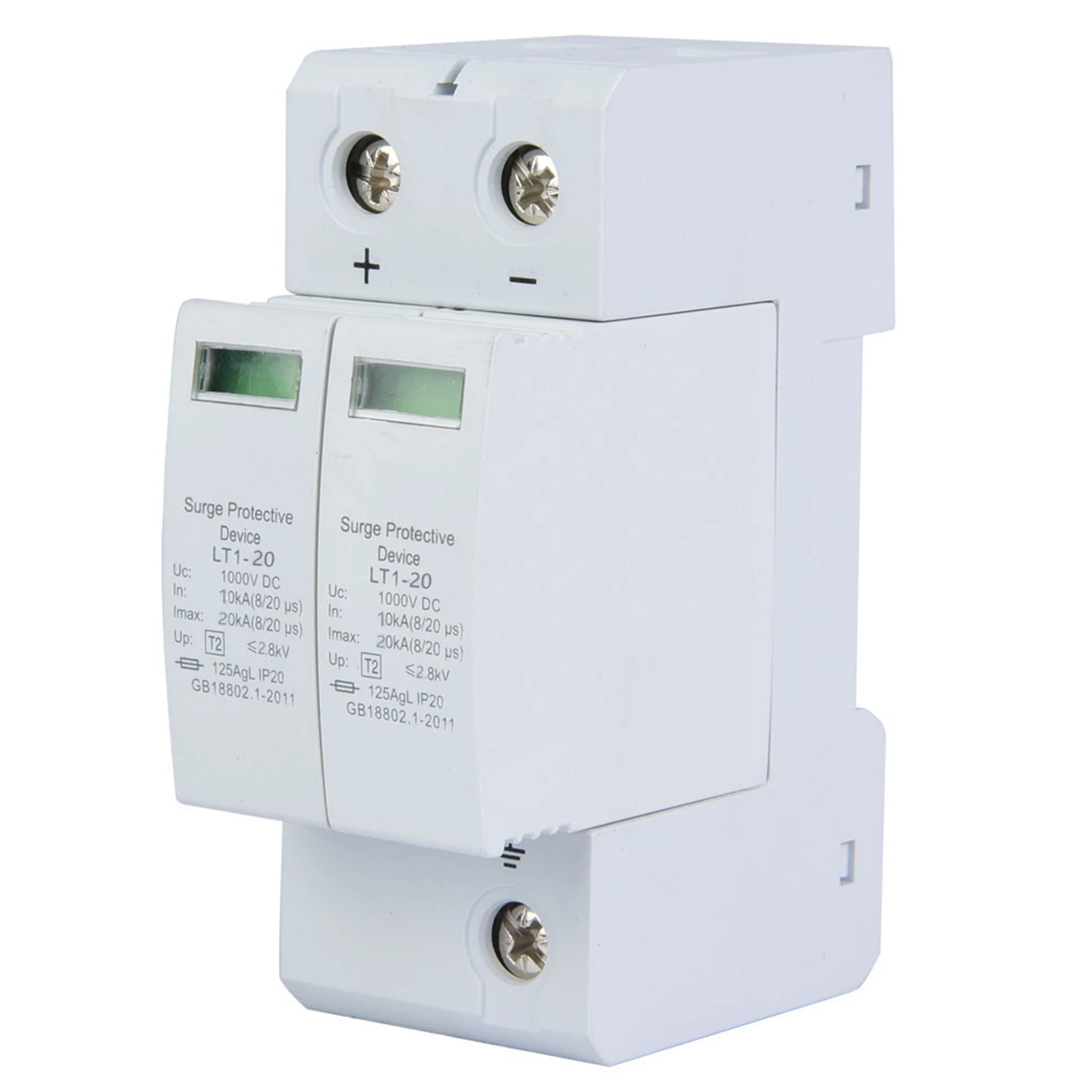 2P DC Surge Protective Device Photovoltaic Lightning Protector Low Voltage SPD Arrester Solar PV Surge Protector for PV System