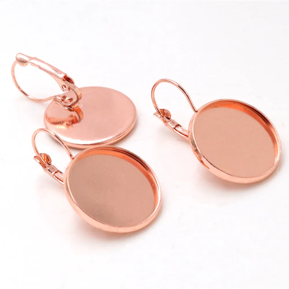 20mm 25mm 10pcs/Lot Classic 10 Colors plated French Lever Back Earrings Blank/Base,fit 20/25mmcabochons,buttons;earring bezels