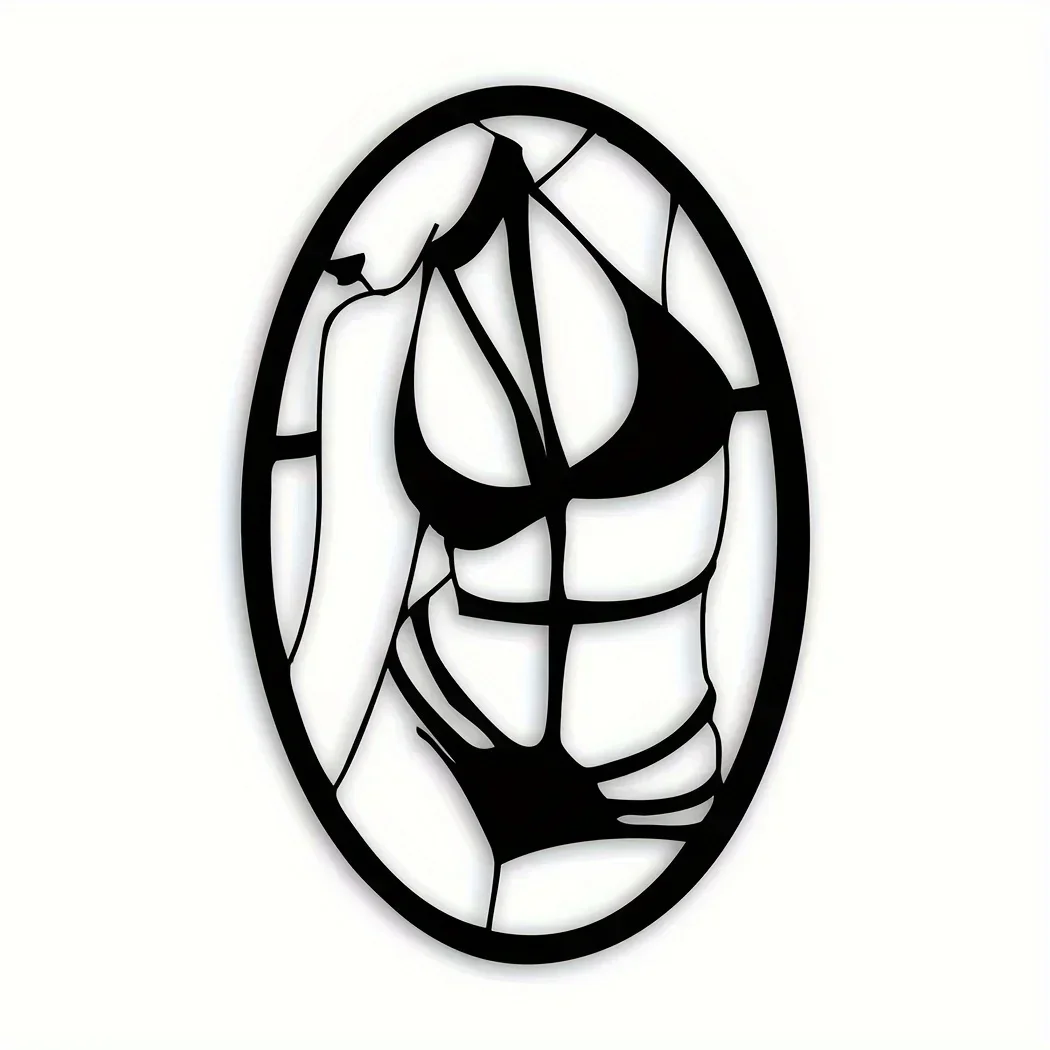 metal iron  Sexy Woman Wall Art Sign, Cool Sexy Lady Metal Wall Ornament Decor, Minimalist Wall Art Hanging Decor Office Home De