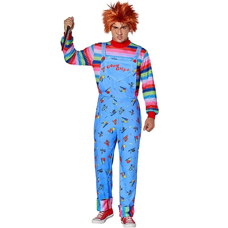 Unisex Men Adult Seed of Chucky Costume Child Chucky Halloween Costume