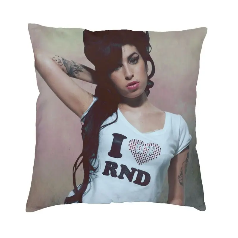 Fashion Amy Winehouse Throw Pillow Cover Home Decor Square  3D Double-sided Printed Singer Cushion Cover for Car