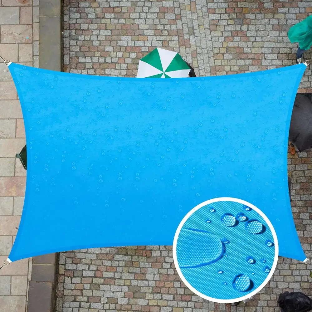 

Изготовленный на заказ 12x20 синий квадратный солнцезащитный козырек TADS14, 95% УФ-блок, водонепроницаемый, чехол для наружного патио