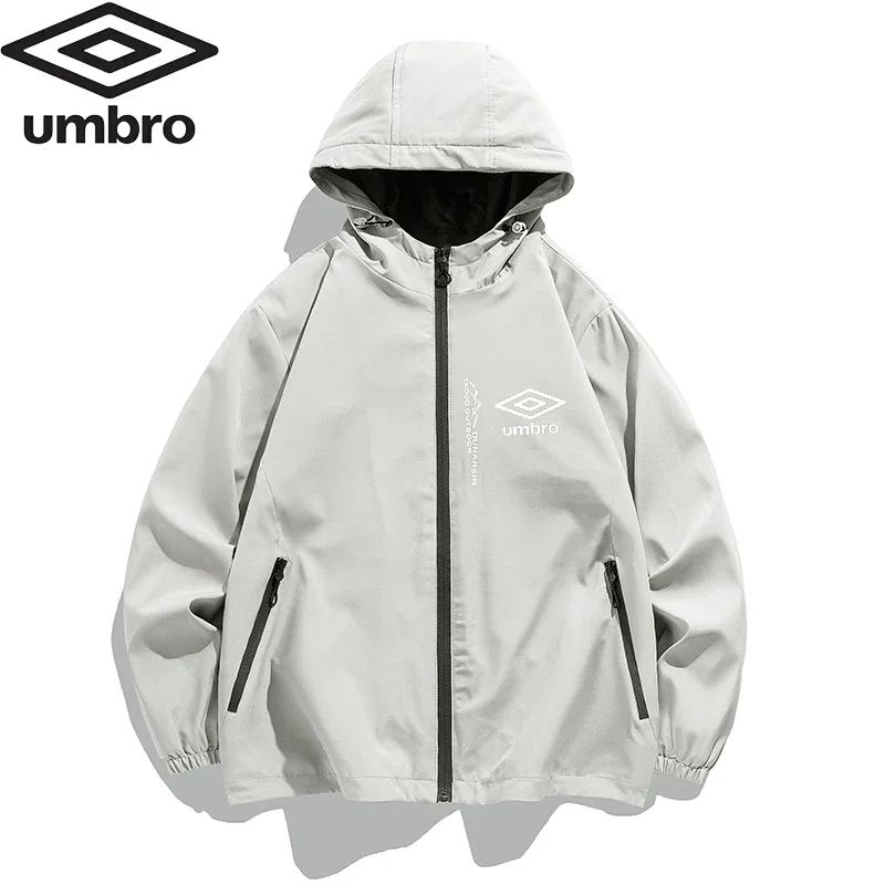 Embroidered Umbro High Quality Jackets for Men's Hoodies in Spring and Autumn Casual and Fashionable Sports Jackets