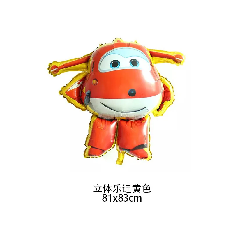 New 1Pcs Super Wings Aluminum Foil Balloon Cute Jinbao Ledi Xiaoai Duoduo, Kufei Cartoon Theme pretty Decor Baby Shower Toy