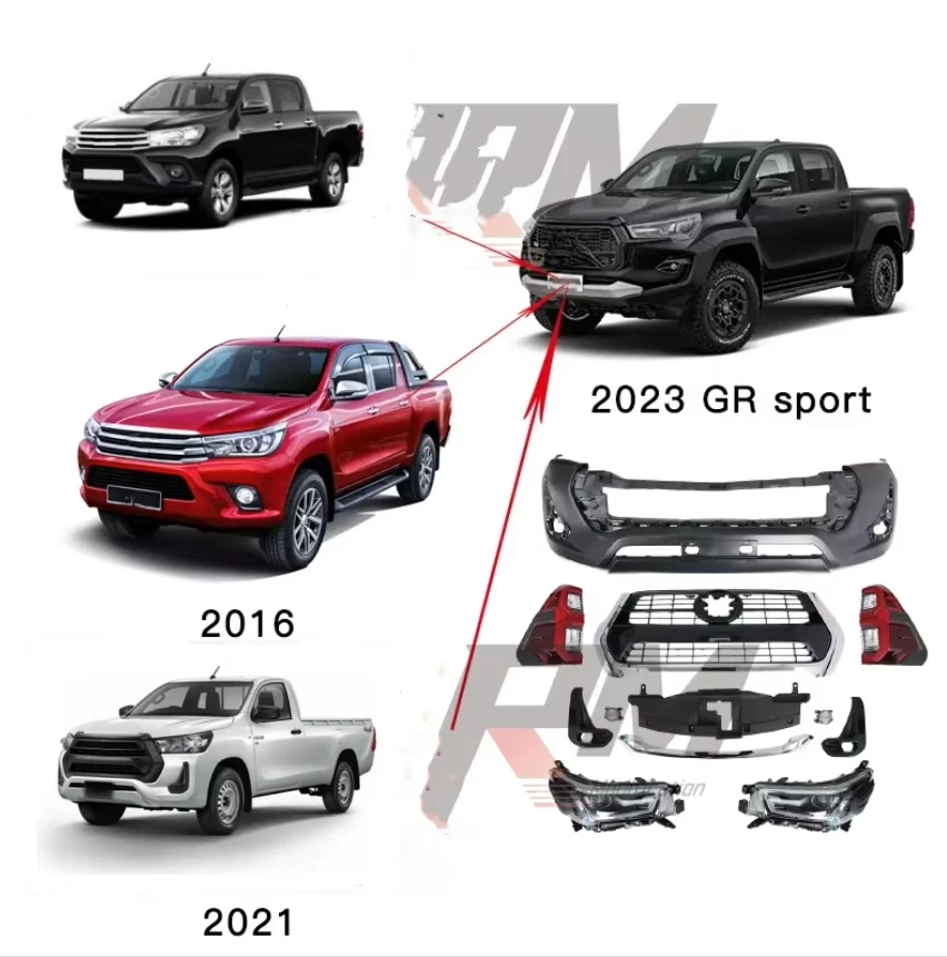 

Conversion Bodykit Body Kit Accessories Facelift Body Kits for Hilux Revo 2015-2022 Upgrade to GR Sport 2023 2024 Style