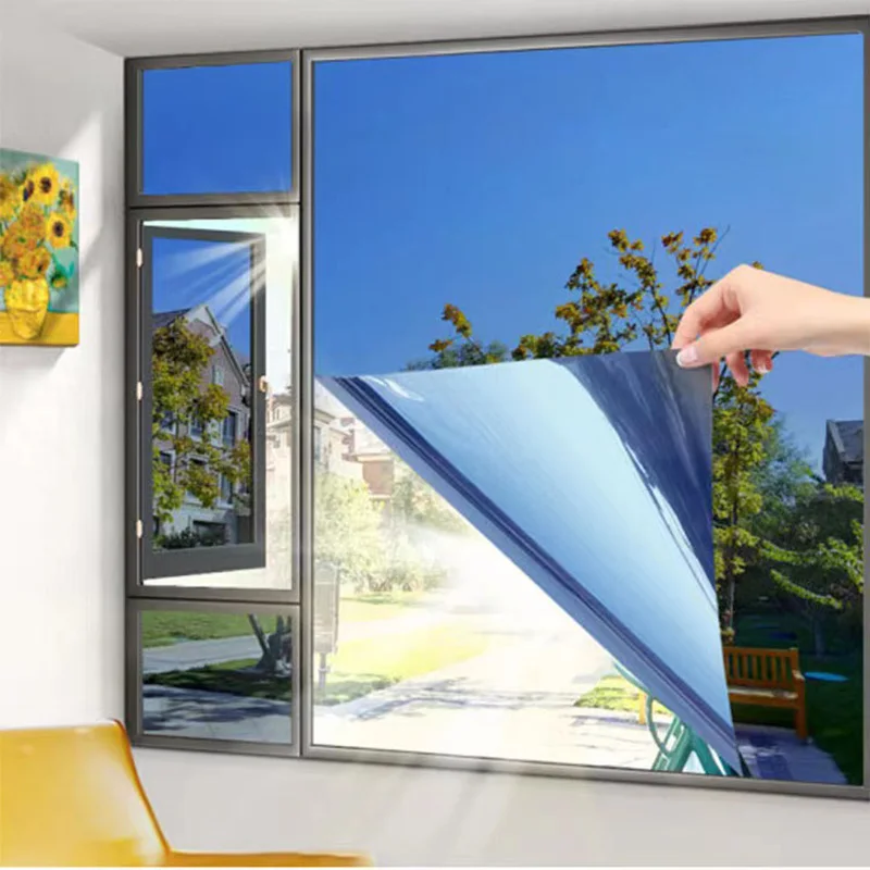 Наклейки на окна, толстая оконная пленка для конфиденциальности, матовая статическая липкая защита, светоотражающая затемняющая цепляет без клея, съемное стекло Наклейки на окна, толстая оконная пленка для конфиденциальности, матовая статическая липкая защита, светоотражающая затемняющая цепляет без клея, съемное стекло