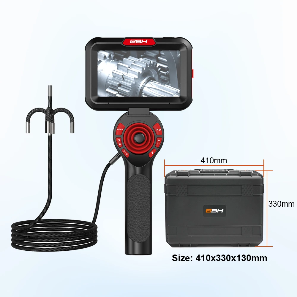 كاميرا المنظار الصناعي 2MP 3.9mm 1m كابل مرن 720 °   كاميرا فحص بوريسكوب بشاشة عالمية بدوران 4 طرق مقاس 5 بوصات