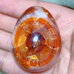 Natural Crystals Healing Carnelian Small Egg Geode Polished Craving Reiki Home Decorations High Quality Mineral Energy Gift Ore