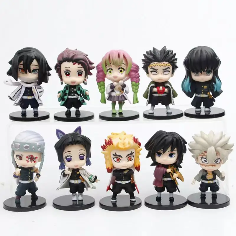 Demon Slayer Anime Figure Tanjiro Nezuko Figurine Zenitsu Inosuke PVC Model Toys Hashira Action Figure Room Decor for Gift