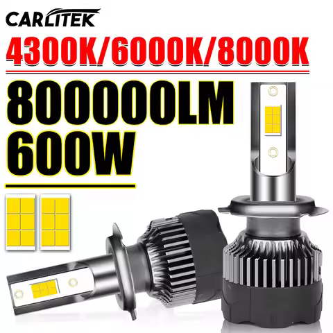 600W 800000LM Car Haedlight H4 H7 H1 LED H8 H11 9005 9006 HB3 HB4 H27 880 881 9007 9008 4300K 6000K 8000K Auto Fog Light 12V 24V