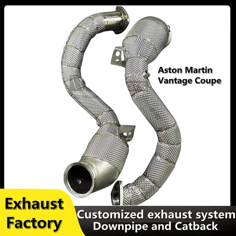 For Aston Martin Vantage Coupe 4.0T 2019-2022 stainless steel head section exhaust pipe system no cat downpipe exhaust manifold