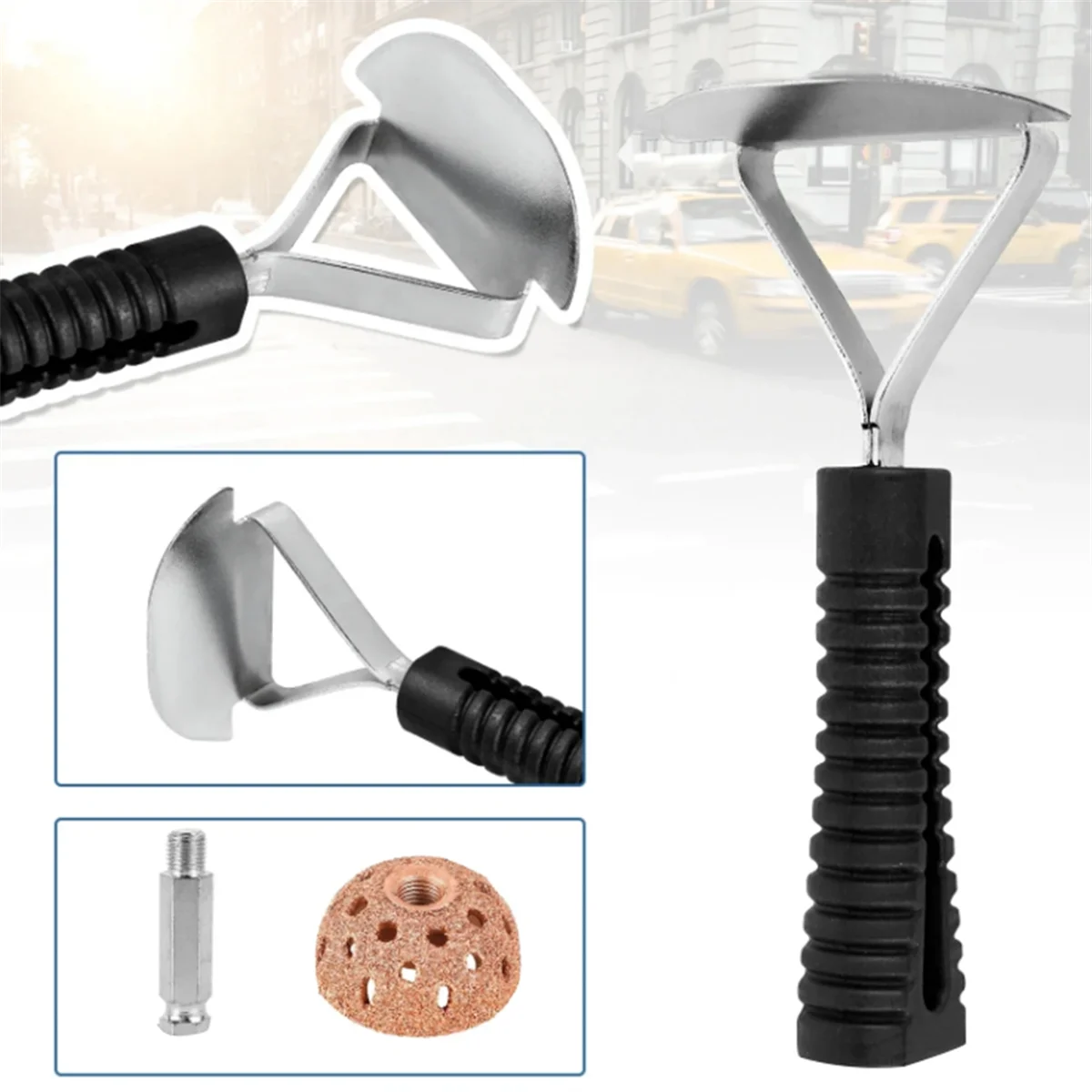 AT59 Car Truck Motorcycle Tire Repair Tools Tire Patch Roller Tool Buffing Wheel 42mm Tyre Grinding Head Tire Scraper