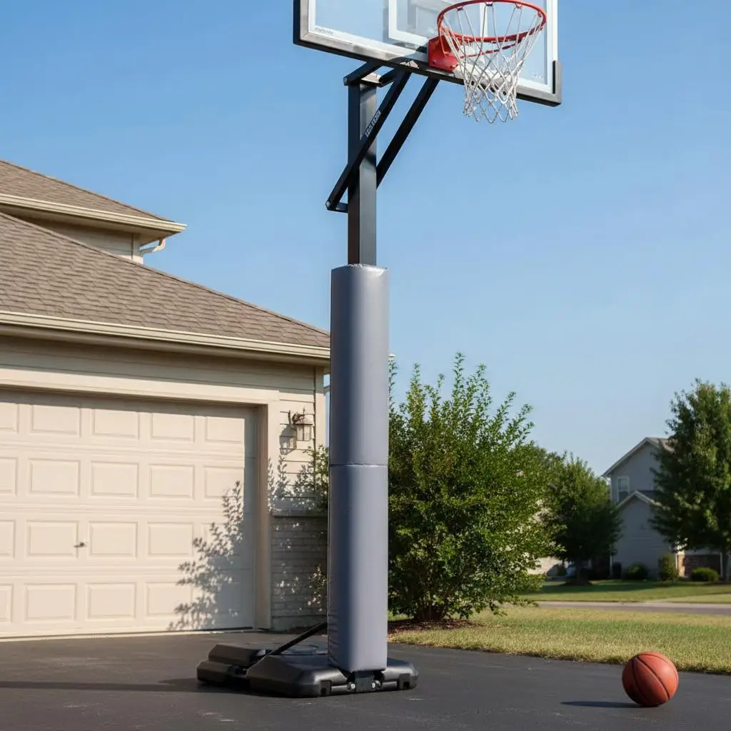 

Защитная подушка для баскетбольной стойки 71x1.2 дюйма для подъездной дорожки, подвала, гаража, сверхпрочная, ударопрочная, из пеноматериала высокой плотности