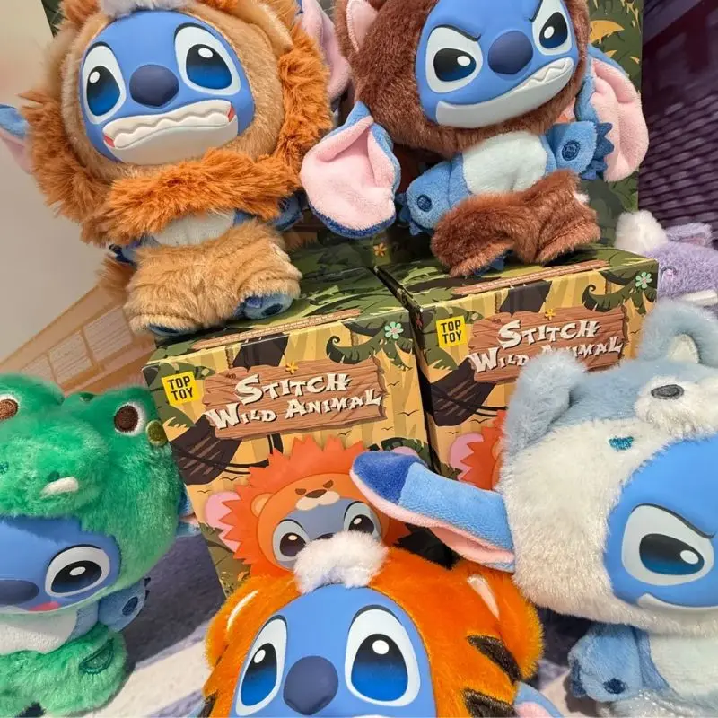 

2025Натуральная стежка, серия диких животных, слепая коробка, виниловые плюшевые подвески, игрушки, милая мультяшная фигурка, куклы, сумка, подвеска, загадочная коробка, подарки