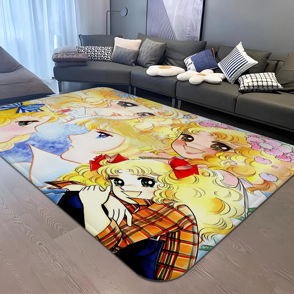 Cartoon Women\'s Candy Candy Hallway Carpet Non-Slip Laundry Room Mat Laundry Decor Balcony Child Living Room Bedside Area Rugs