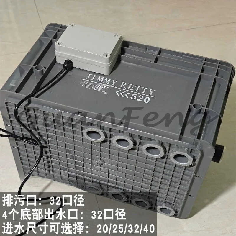 Turnover Box Filter Rotary Drum Micro Filter, Flow Medium 40 × 30 Built-in High Pressure, Automatic Flushing Mute