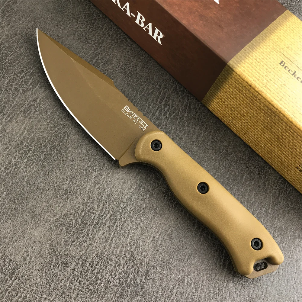 

KA-BAR18 Нож с фиксированным лезвием на открытом воздухе, лезвие D2, нейлоновая ручка из стекловолокна, военные тактические режущие ножи, инструменты для кемпинга в джунглях