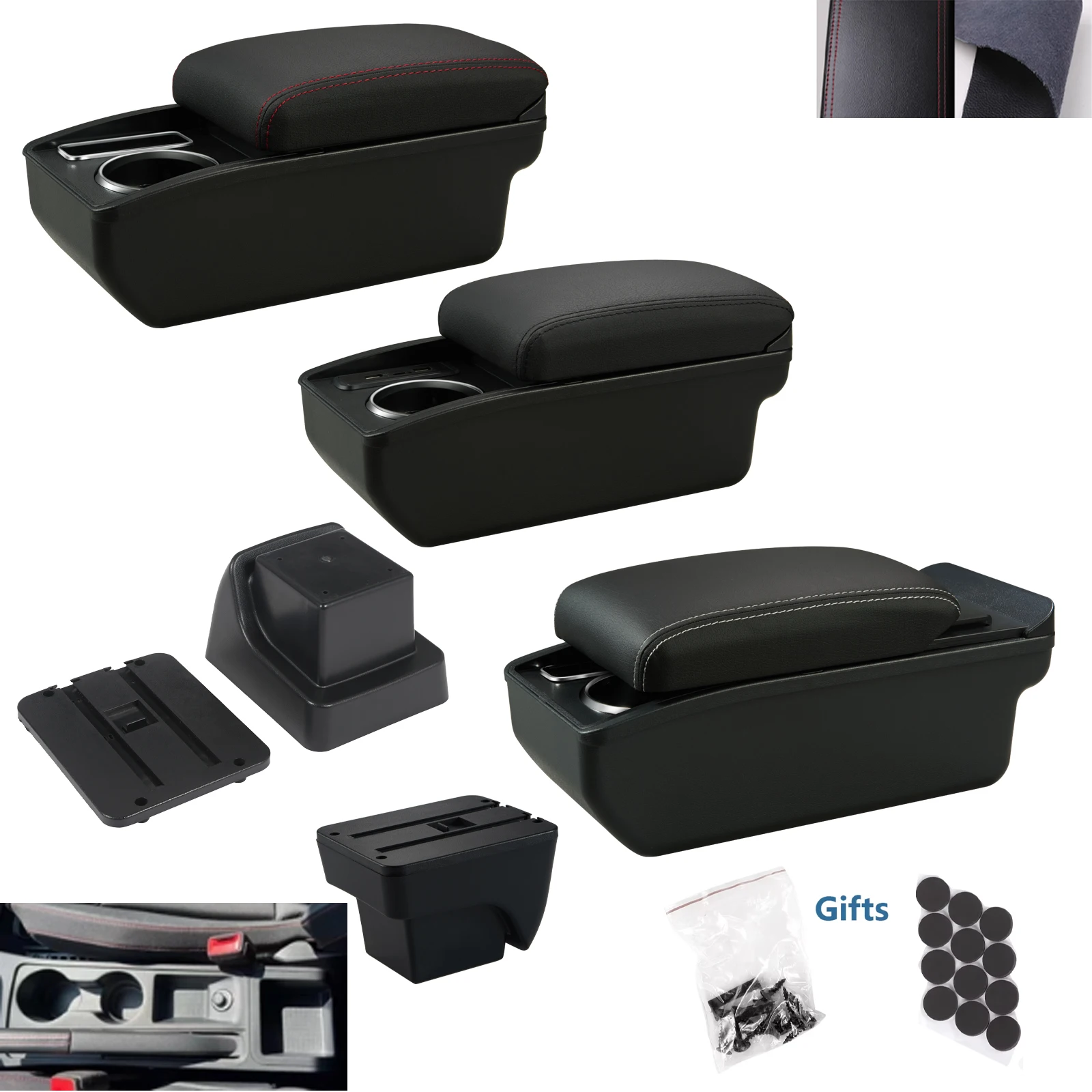 For Seat Ibiza Armrest Box For SEAT ARONA IBIZA 6L 6J 2017-2025 Car Armrest Auto Storage Box Retrofit Interior Car Accessories