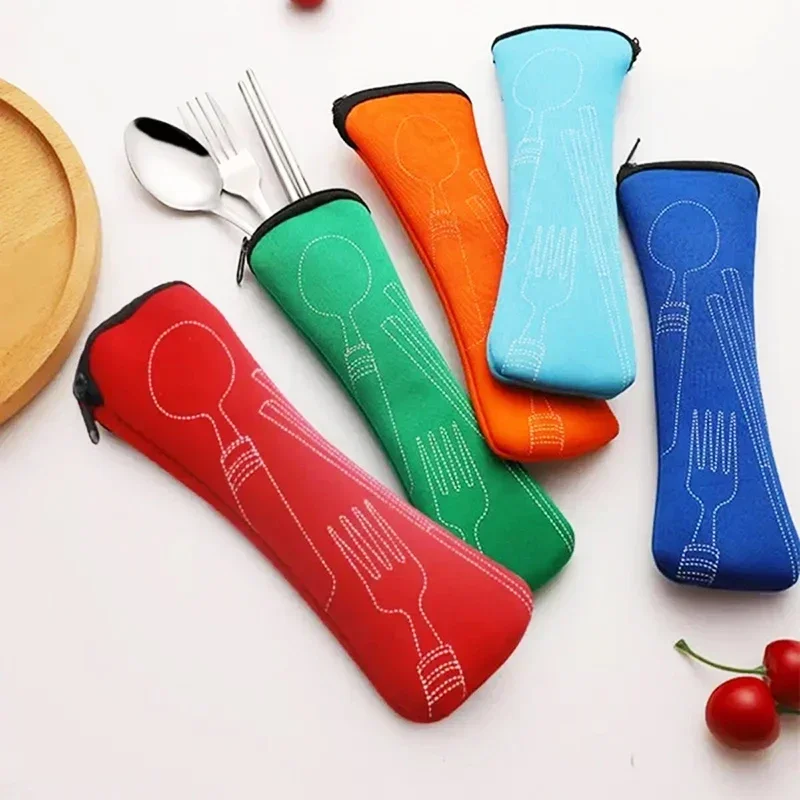 

1pc Outdoor Camping, Travel, Picnics, Portable Tableware, Cloth Bags, Tableware Bags, Storage Bags