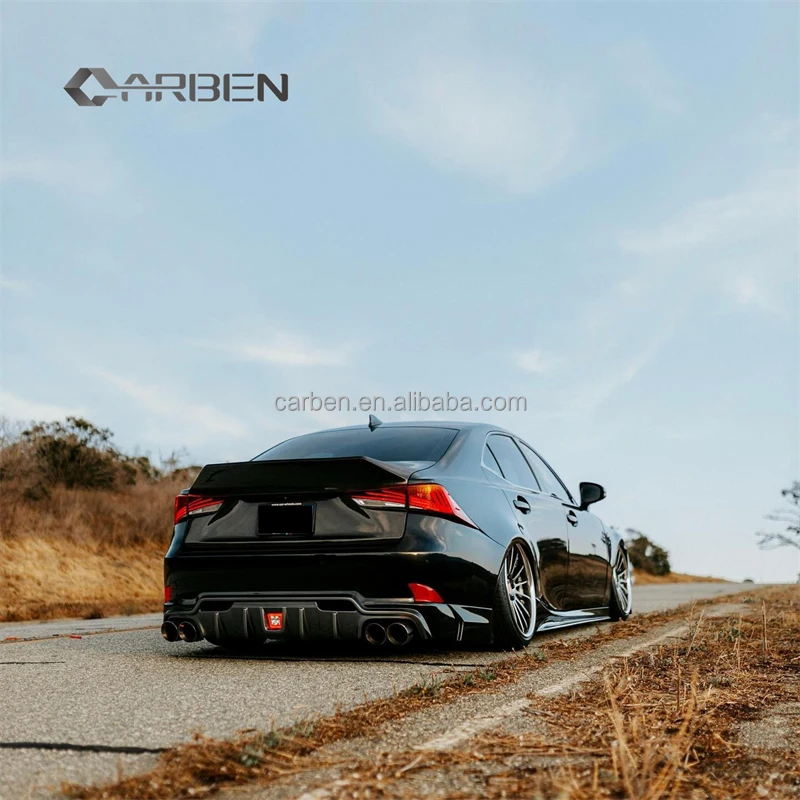 ل 13-20 لكزس Is200t Is250 Is300 Is350 ترقية ألياف الكربون الناشر الخلفي RW نمط الناشر طقم الجسم