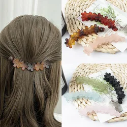 Flower Banana Hairpins Elegant Hair Clips Banana Clips Women Hairgrips Ponytail Barrettes Hair Pins Headwear Styling Accessories