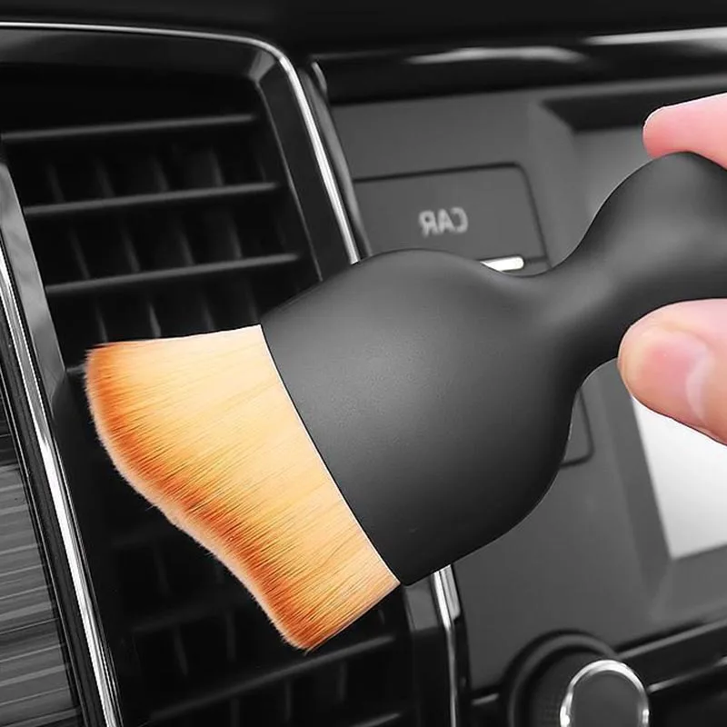 2Pcs Car Interior Detailing Cleaning Brush Air Conditioner Outlet Cleaning Nylon Brush Gap Dust Removal Brush Car Cleaning Tools