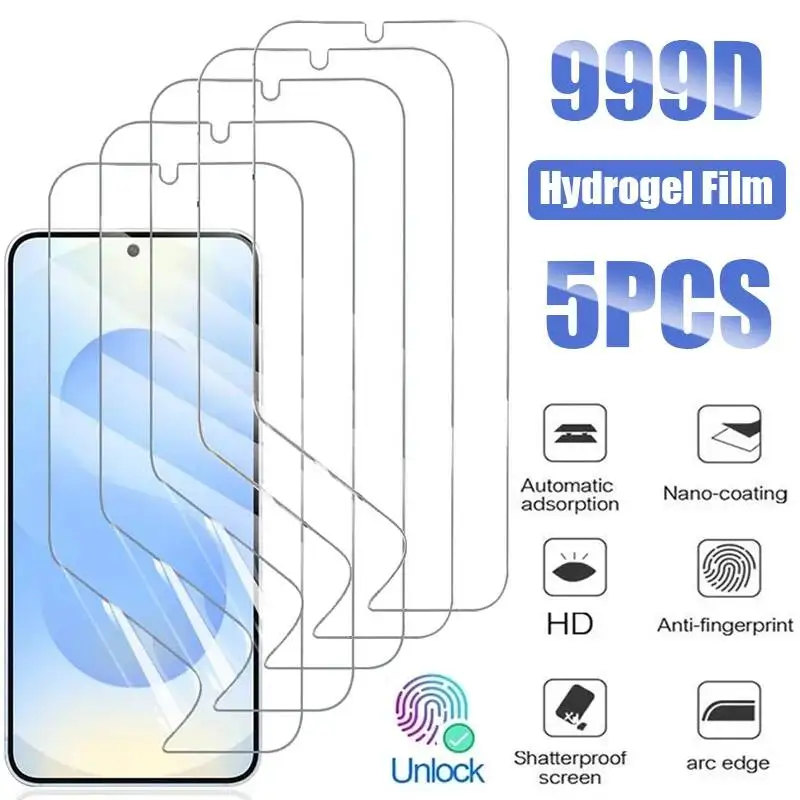 

5 шт. гидрогелевых пленок для защиты экрана Samsung Galaxy S25, S24 Plus, S22 Ultra, S23 FE, A52, A72, A53, A73, A54, A55, A16