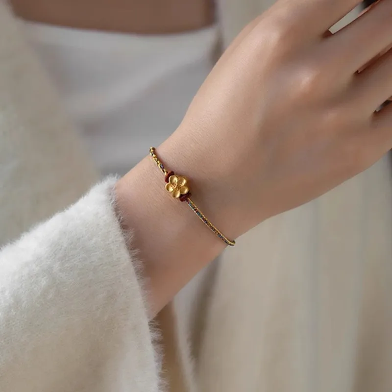Fashion Hand Braided Coloful Rope Lucky Fine Bracelet DIY Wearable Pendant Bangle Lovers\' Gift Friendship Bracelet Size Adjustab