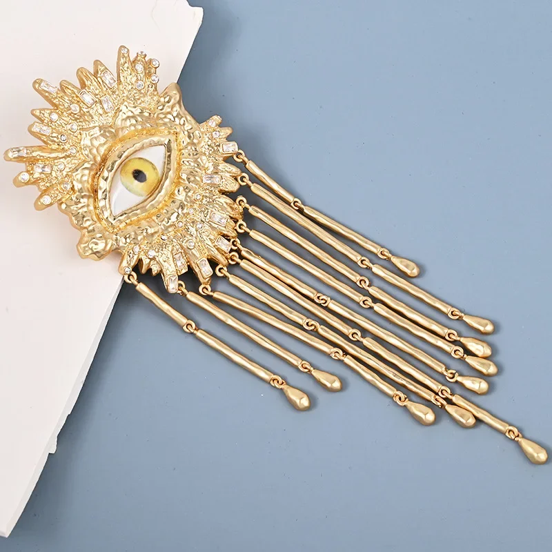 Medieval catwalk replica eye brooch