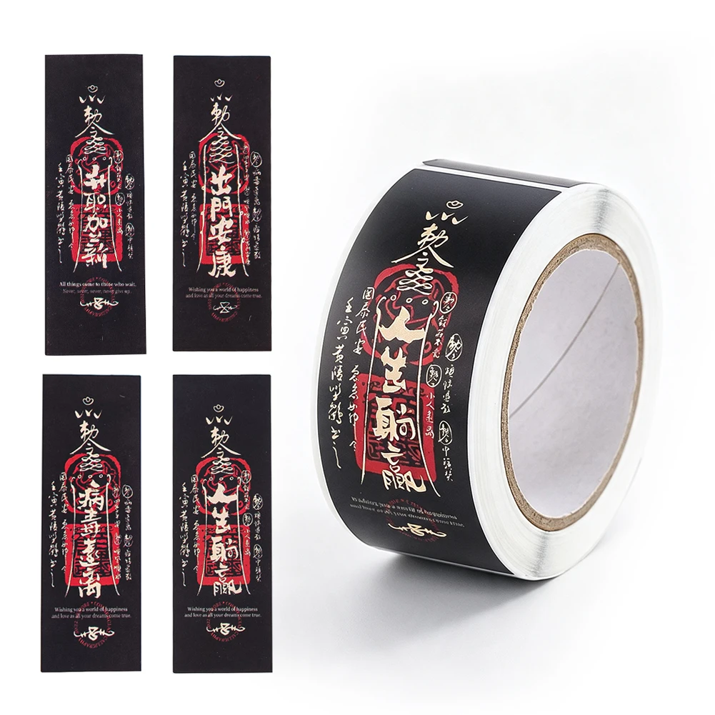 120pcs/roll Feng Shui Amulet Magical Stickers Chinese Talisman Fortune Wealth Lucky Scrapbooking Phone Decorative Sticker Decals