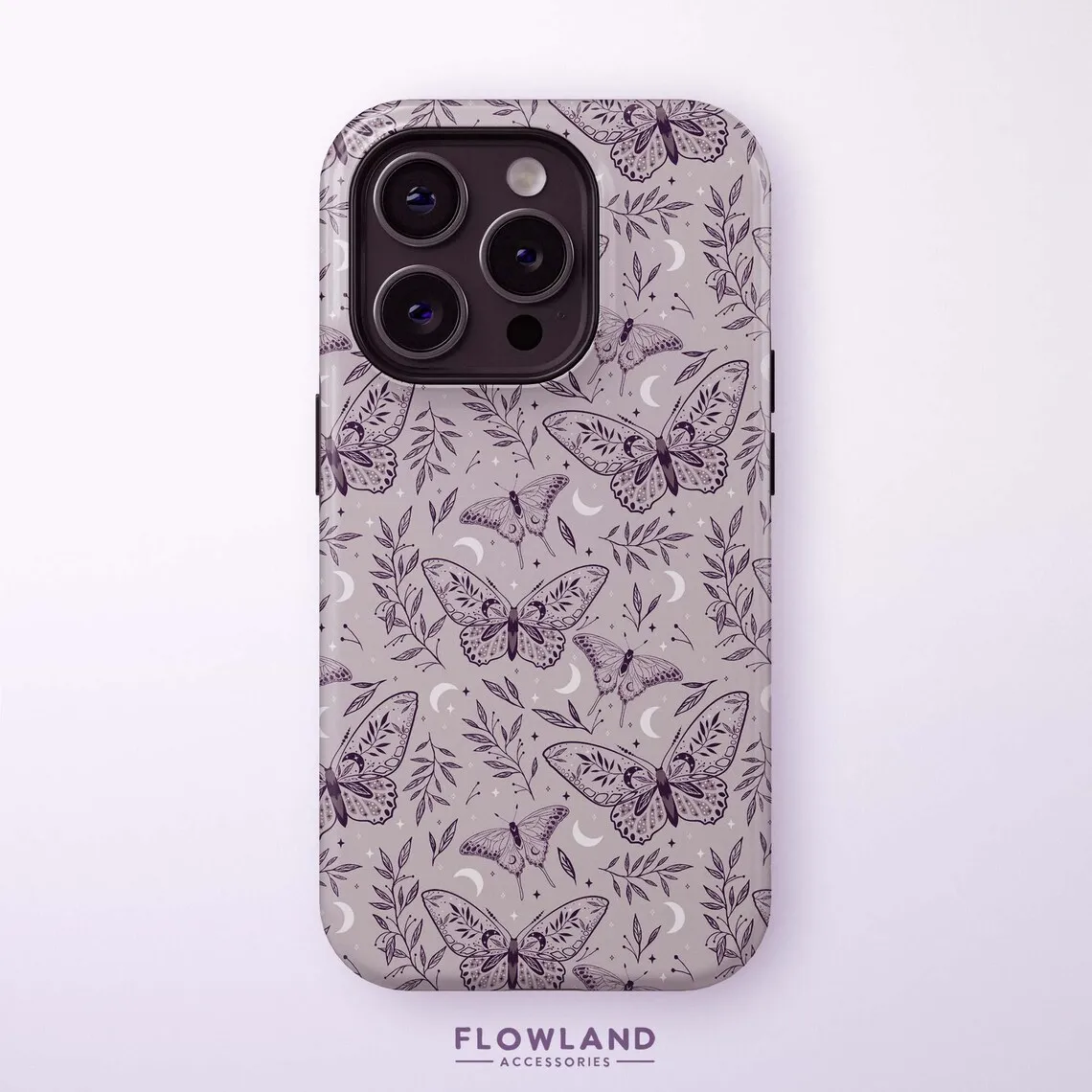 Luxuriöse Handyhülle mit Schmetterlingsmuster-Design für iPhone 17, 16, 15, 14, 13, 12, 11, 7, 8, Air Pro Max Plus, luxuriöse doppellagige Rückseite