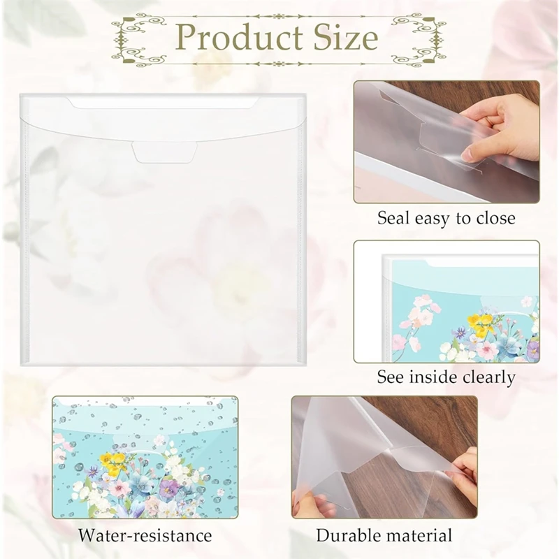 32 PCS 12x12 Inch Scrapbook Paper Storage Organizer with 60 PCS Index Tabs, for Holding Scrapbook Papers Vinyl Cardstock