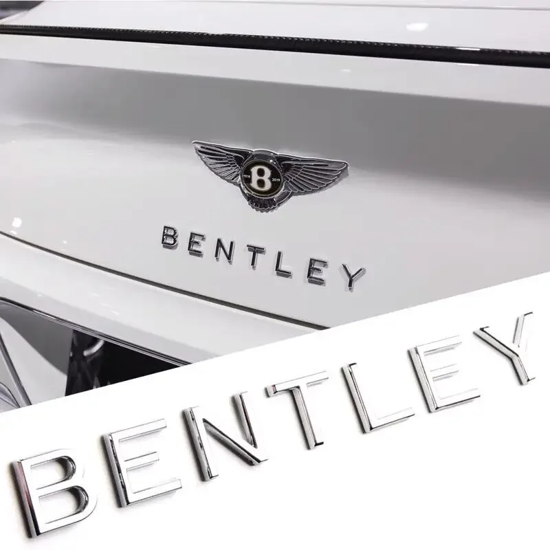 Car 3D trunk logo letter badge sticker Bentley logo Bentley Continental gt Bentley Bentayga Bentley Flying Spurlogo accessori