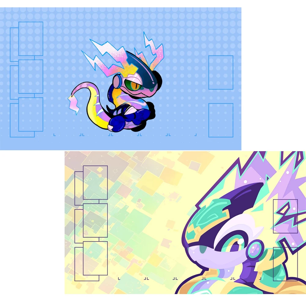 

600*350*2 мм резиновый игровой коврик с покемонами Miraidon DIY PTCG шахматная доска коврик для боевой карты аниме коврик для мыши подарок