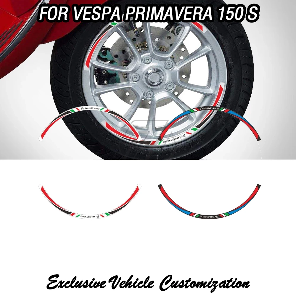 

For Applicable to Piaggio Vespa Primavera 150 S 12" Wheel Scooter Reflective Rim Decals